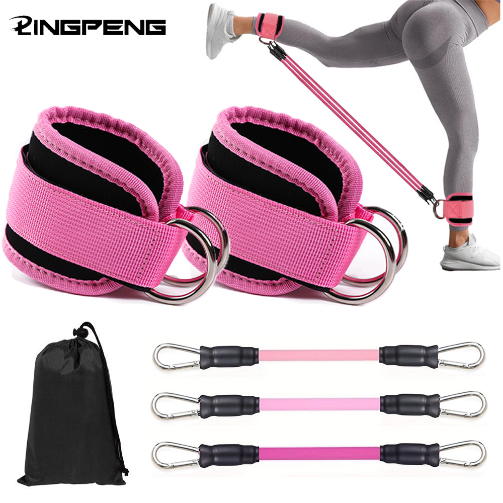 Home Gym Kit - Ankle Straps Resistance Bands Set Fitness