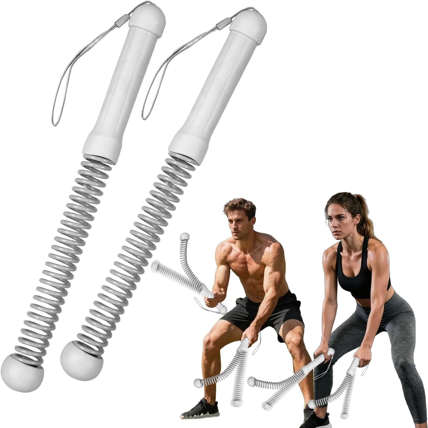 Home Gym Workout Equipment - 2nd Gen Ropeless Battle Ropes for
