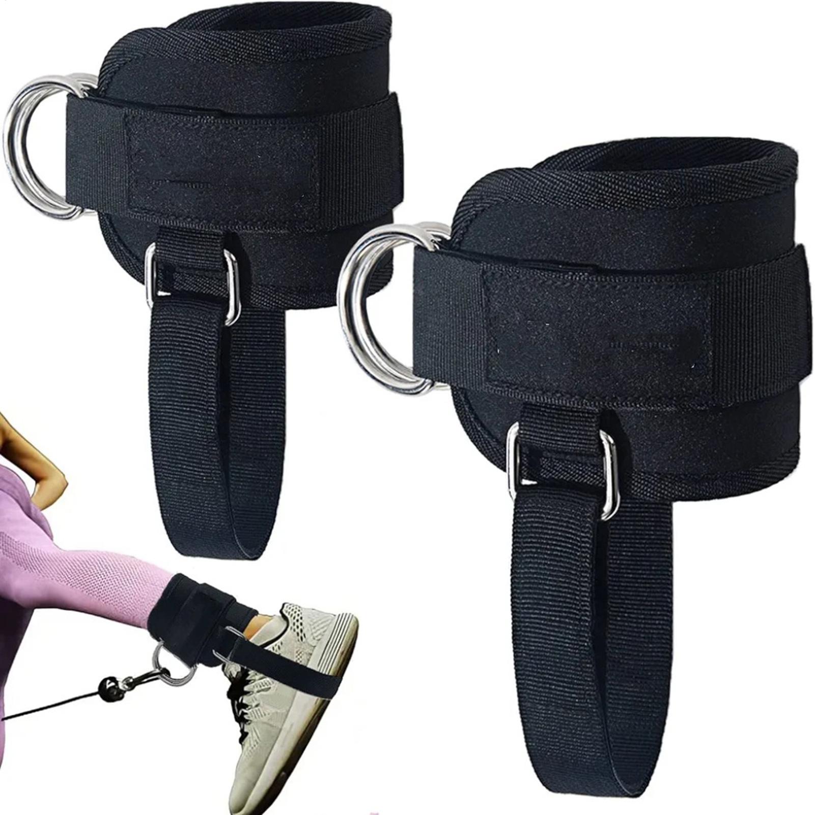 Home Gym Exercise - Cable Machine Ankle Straps Leg Adjustable