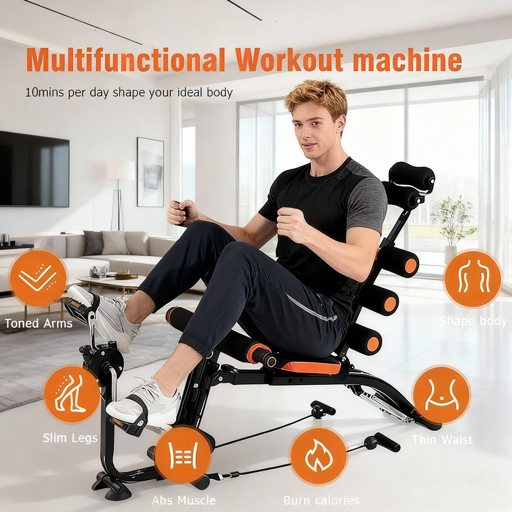 Home Gym All In One - Multi-Functional Segmented Fitness Machine with Foot