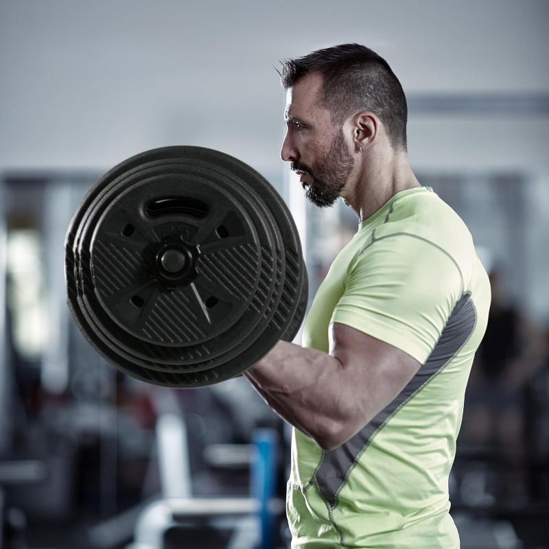 Barbell EZ Curl Bar Set with 5 - Barbell Curl Bar 评论和价格