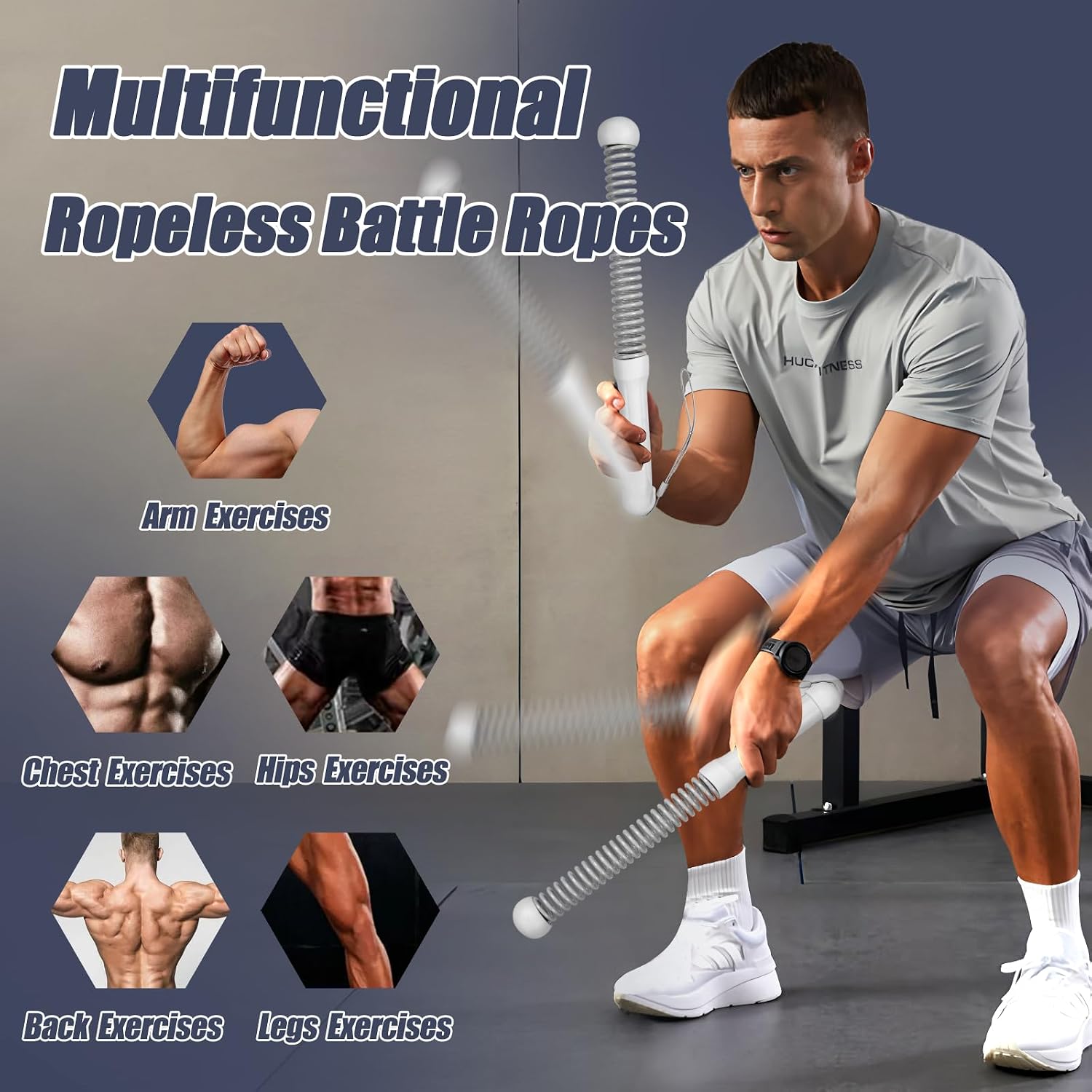 2nd Gen Ropeless Battle Ropes  - Home Gym Workout Equipment 评论和价格
