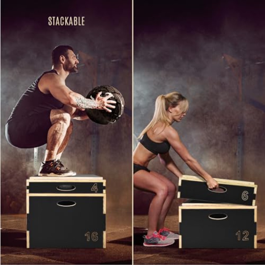 3 in 1 Wooden Plyo Box for Jum - Home Gym In A Box 评论和价格