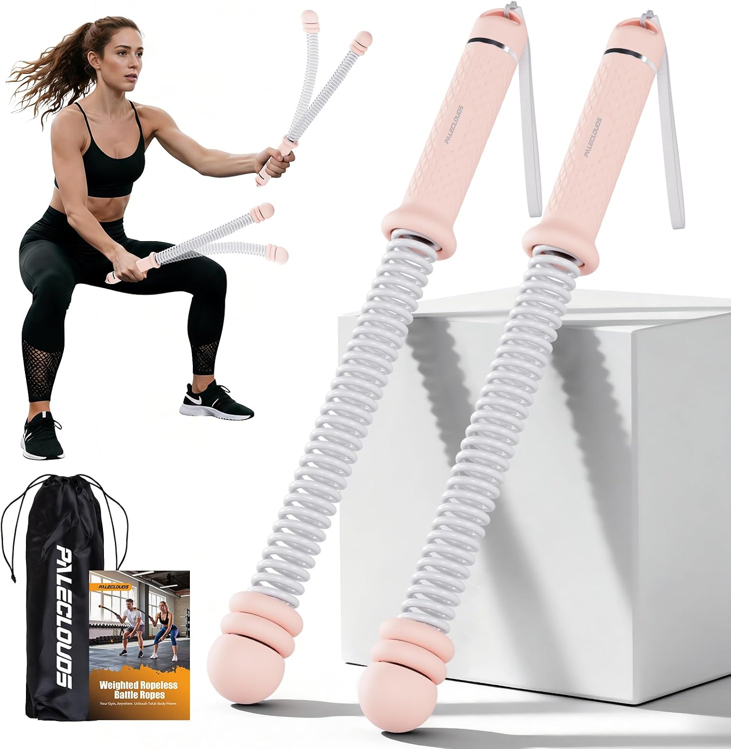 Portable Ropeless Battle Ropes - Home Gym Workout Equipment 评论和价格