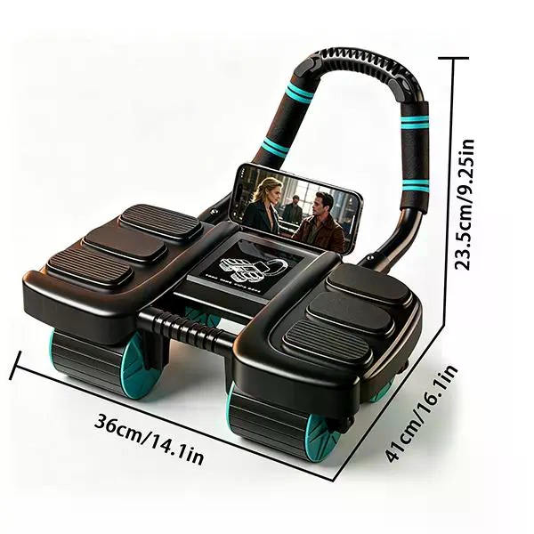 4-Wheel Recoil Ab Roller with  - Home Gym Quad 评论和价格