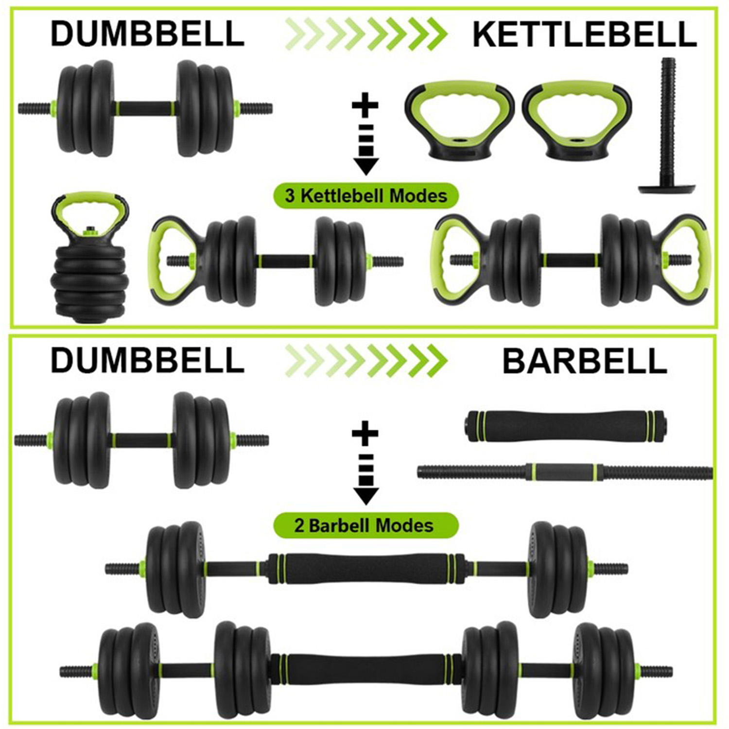 4 in 1 Adjustable Dumbbell Set - Home Gym Kit 评论和价格
